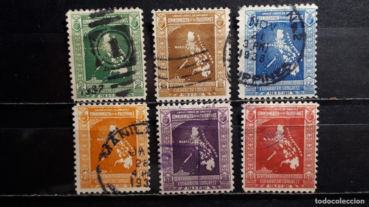 Sellos: FILIPINAS confederaci&oacute;n . A&Ntilde;O 1937. &deg;. Yvert 289/94