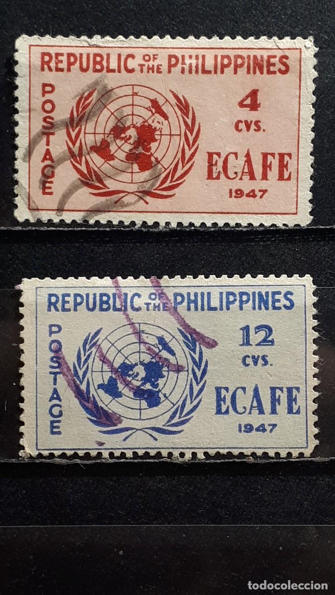 Sellos: FILIPINAS . A&Ntilde;O 1948. &deg;. Yvert 335, 337