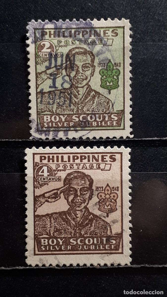 Sellos: FILIPINAS . A&Ntilde;O 1949. &deg;. Yvert 351/2
