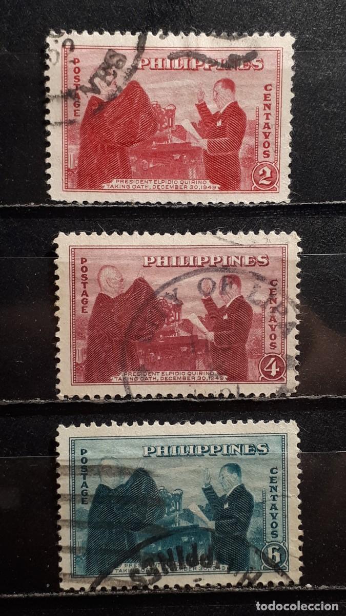Sellos: FILIPINAS . A&Ntilde;O 1950. &deg;. Yvert 371/3
