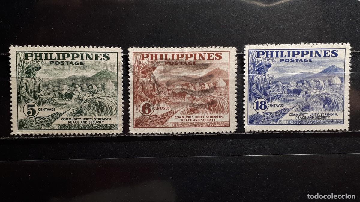 Sellos: FILIPINAS . A&Ntilde;O 1951. &deg;. Yvert 383/5