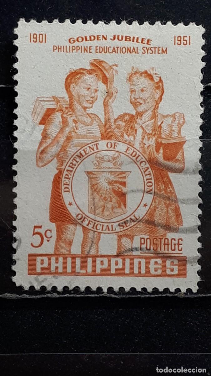 Sellos: FILIPINAS . A&Ntilde;O 1952 &deg;. Yvert 398