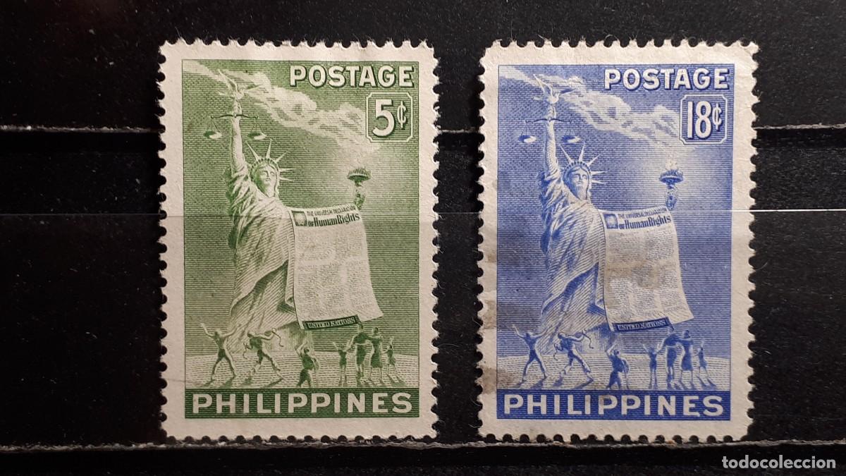 Sellos: FILIPINAS . A&Ntilde;O 1952. &deg;. Yvert 395, 397