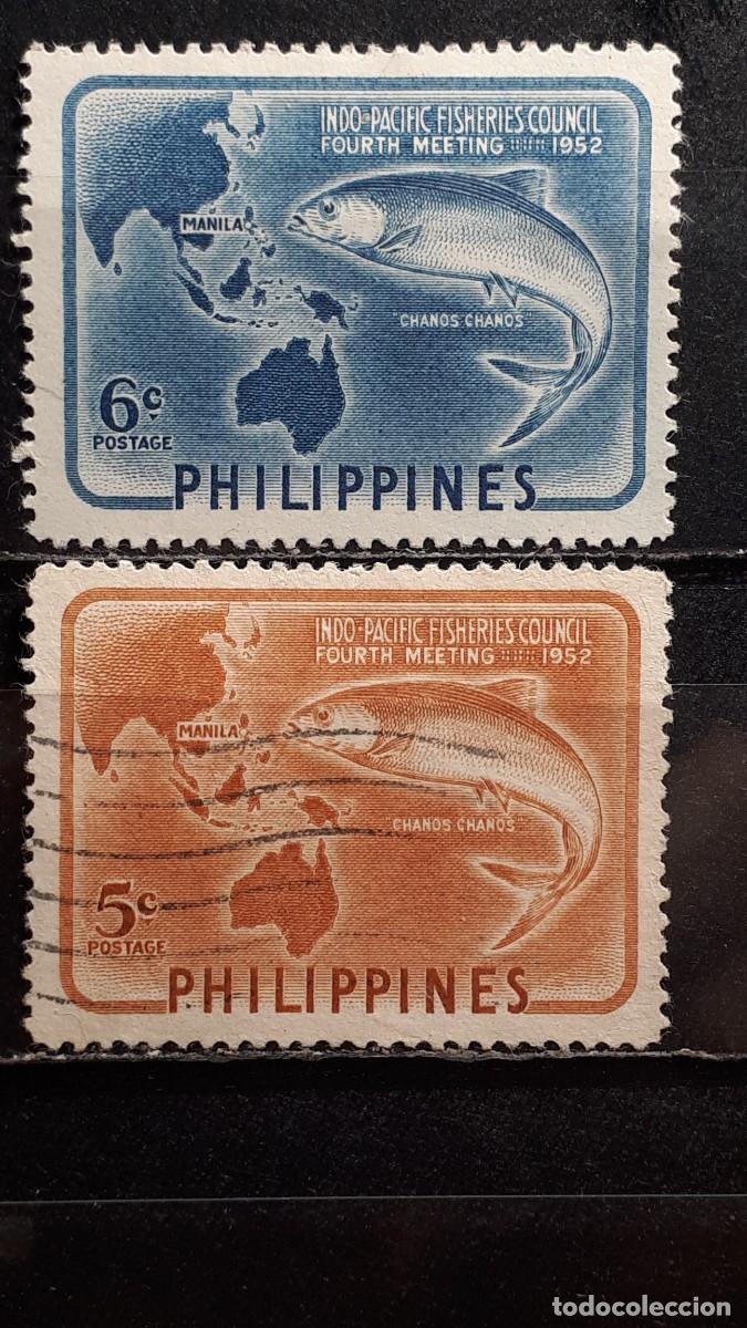 Sellos: FILIPINAS . A&Ntilde;O 1952. &deg;/*. Yvert 403/4