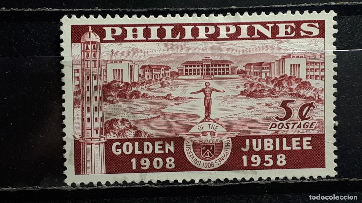 Sellos: FILIPINAS . A&Ntilde;O 1958. &deg;. Yvert 457