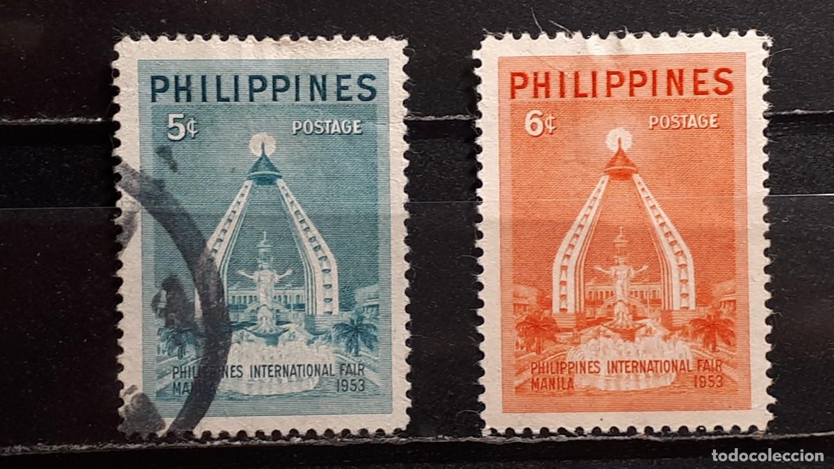 Sellos: FILIPINAS . A&Ntilde;O 1953. &deg;. Yvert 410/11