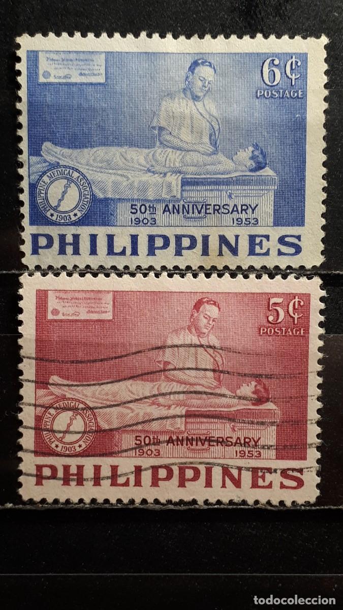 Sellos: FILIPINAS . A&Ntilde;O 1953. &deg;. Yvert 414/5