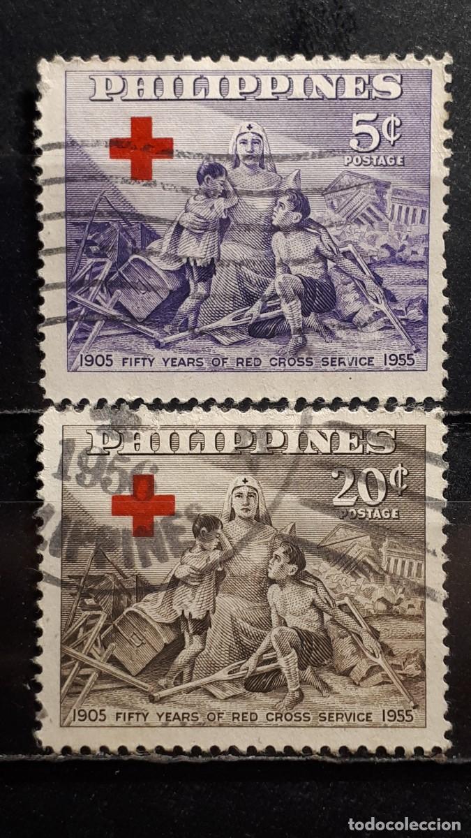 Sellos: FILIPINAS . A&Ntilde;O 1956. &deg;. Yvert 441/2