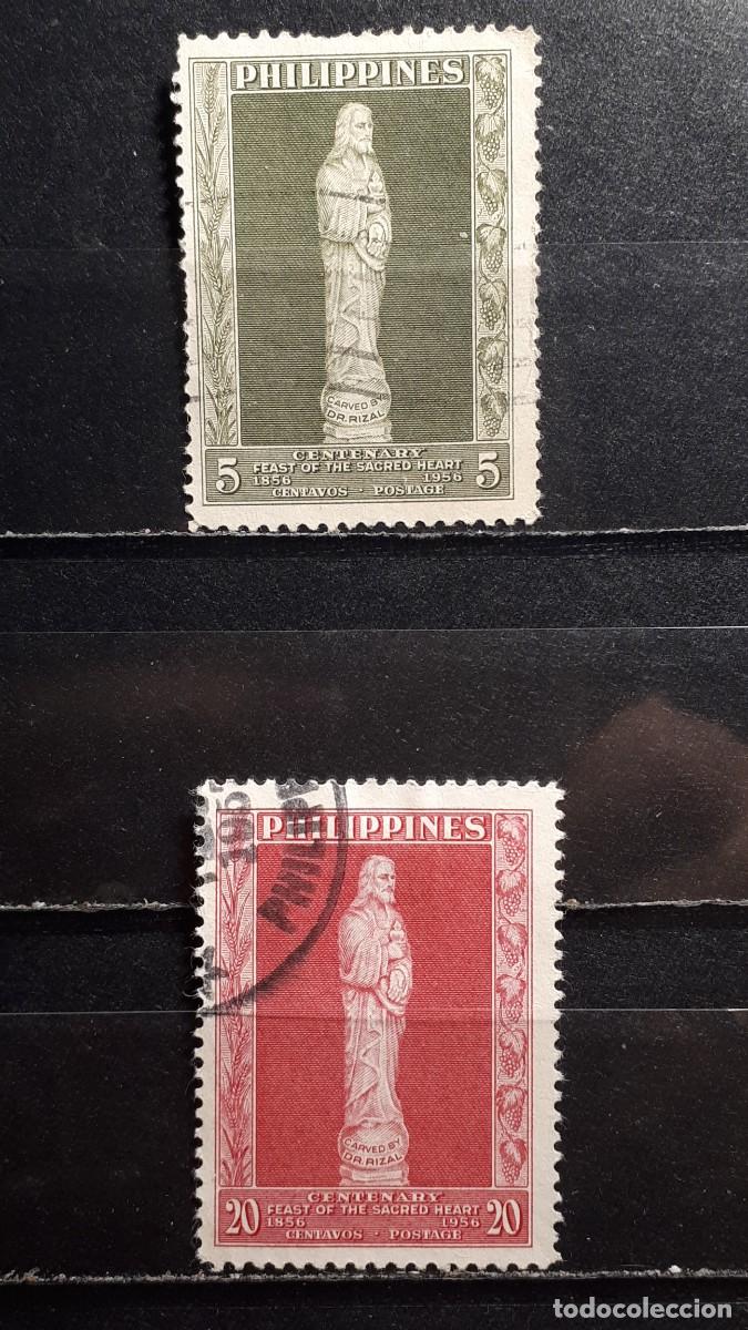 Sellos: FILIPINAS . A&Ntilde;O 1956. &deg;. Yvert 446/7