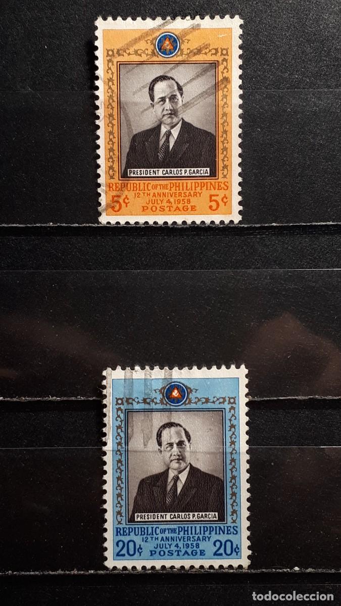 Sellos: FILIPINAS . A&Ntilde;O 1958. &deg;. Yvert 458/9