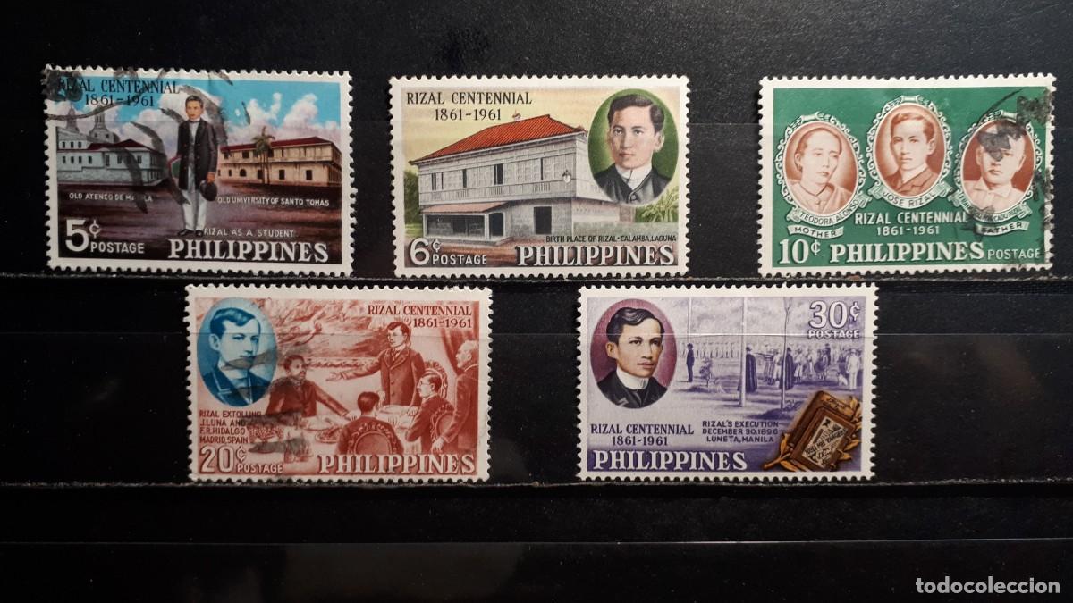 Sellos: FILIPINAS . A&Ntilde;O 1961. */&deg;. Yvert 518/22