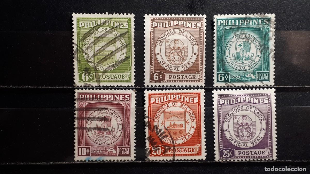 Sellos: FILIPINAS . A&Ntilde;O 1959. &deg;/*. Yvert 471/6