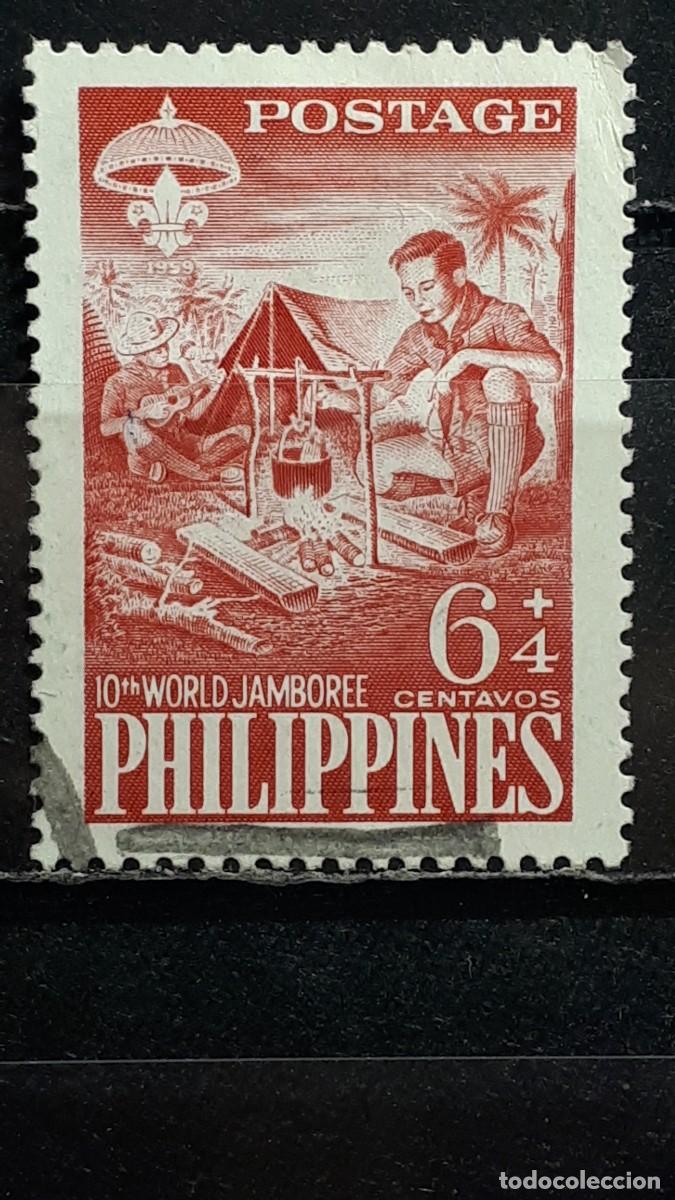 Sellos: FILIPINAS . A&Ntilde;O 1959. &deg;. Yvert 477