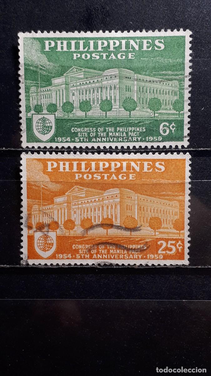 Sellos: FILIPINAS . A&Ntilde;O 1959. &deg;. Yvert 487/8