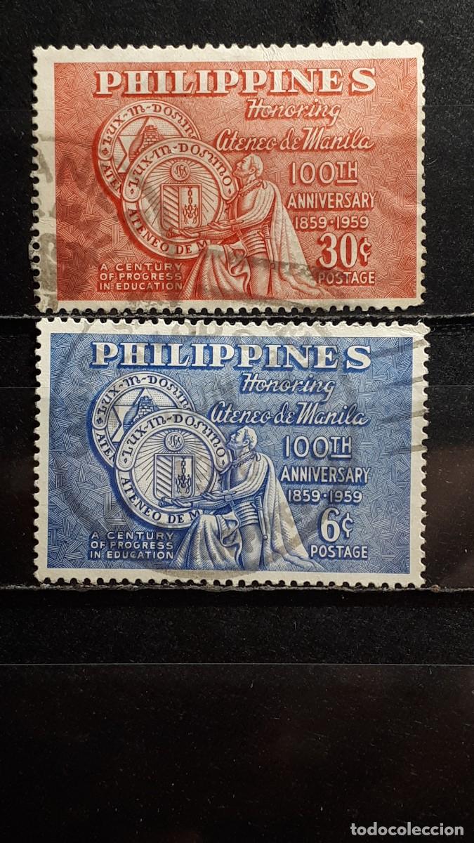Sellos: FILIPINAS. A&Ntilde;O 1959. &deg;. YVERT 493/4