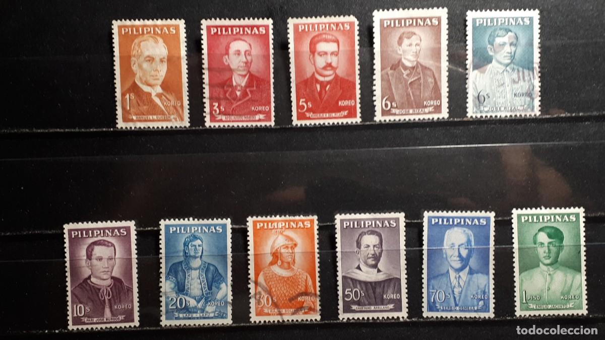 Sellos: FILIPINAS. A&Ntilde;O 1962-4. &deg;/*. YVERT 537/46