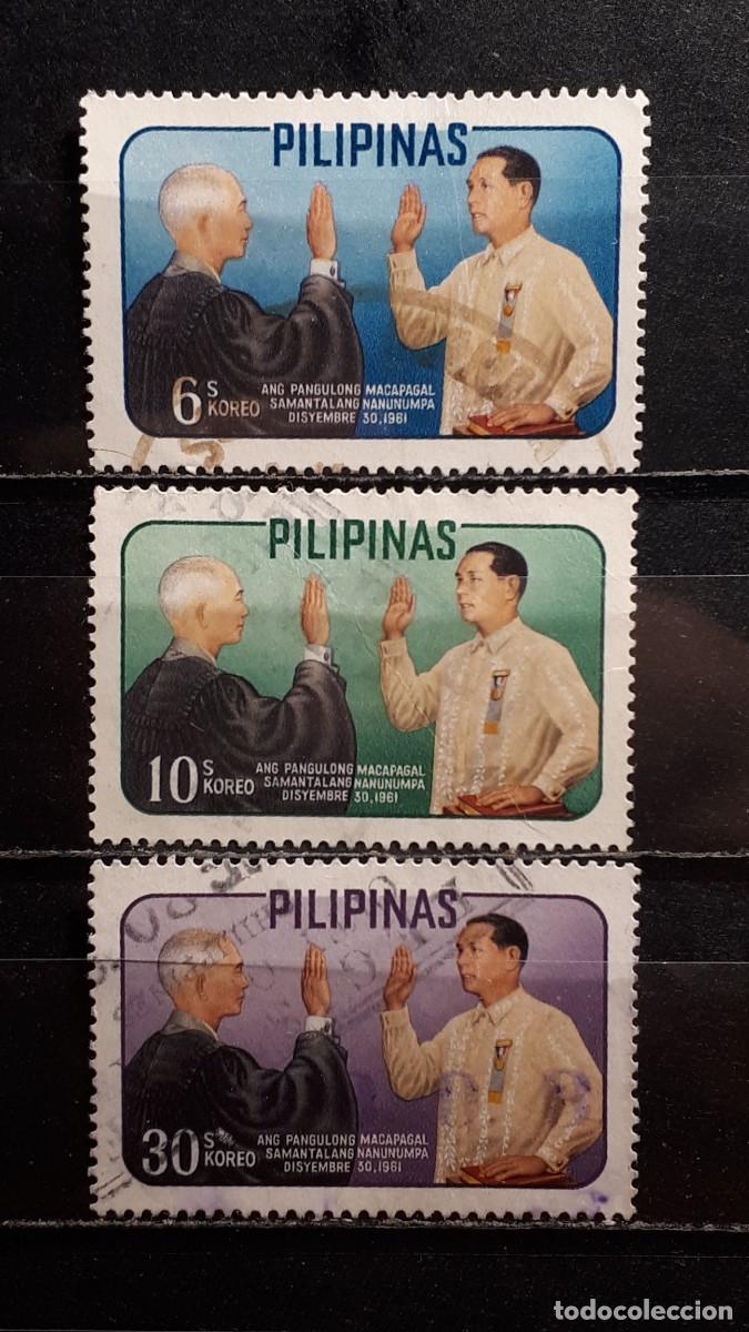 Sellos: FILIPINAS. A&Ntilde;O 1962 &deg;. YVERT 547/9