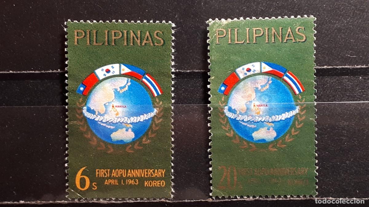 Sellos: FILIPINAS. A&Ntilde;O 1963. &deg;. YVERT 573/4