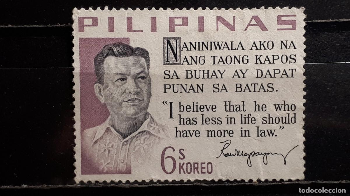 Sellos: FILIPINAS. A&Ntilde;O 1963. &deg;. YVERT 587