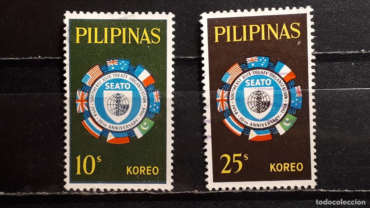 Sellos: FILIPINAS. A&Ntilde;O 1964. &deg;/(*). YVERT 601/2