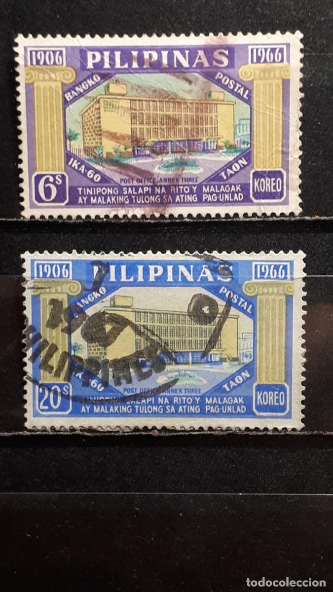 Sellos: FILIPINAS. A&Ntilde;O 1965. &deg;. YVERT 653, 655