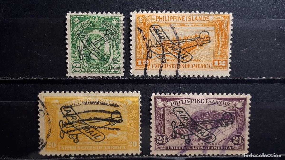 Sellos: FILIPINAS. A&Ntilde;O 1933. &deg;. Yvert A&eacute;reo 26, 28/30