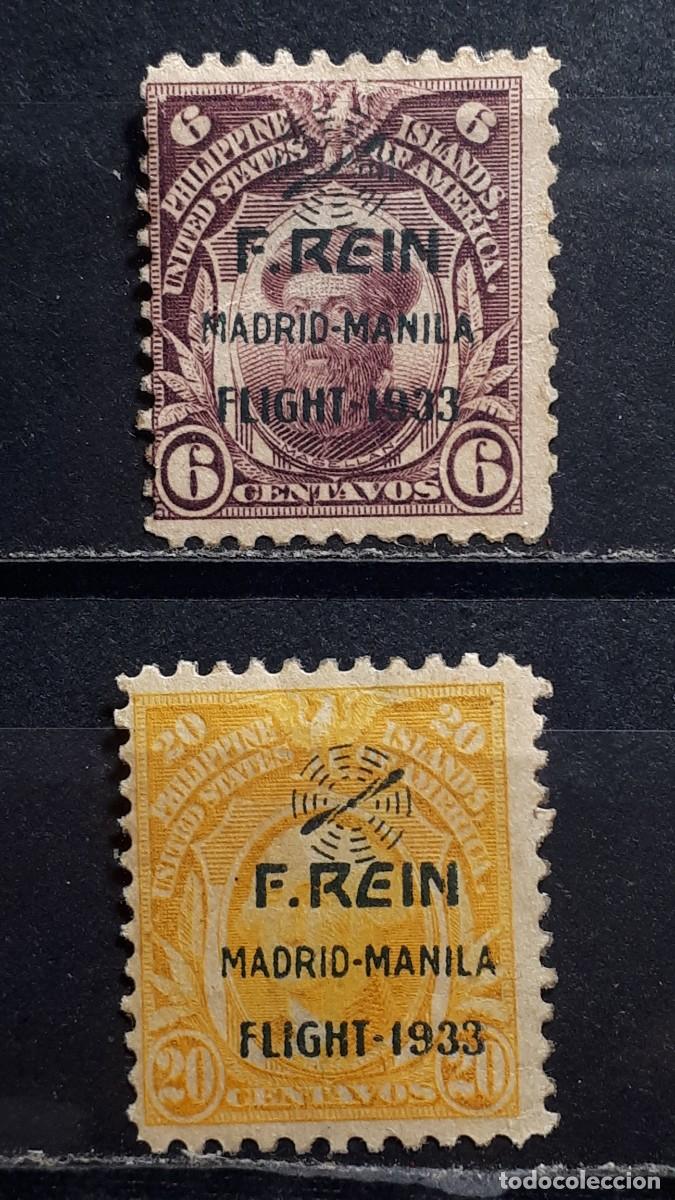 Sellos: FILIPINAS. A&Ntilde;O 1933. *. Yvert A&eacute;reo 31C,H.