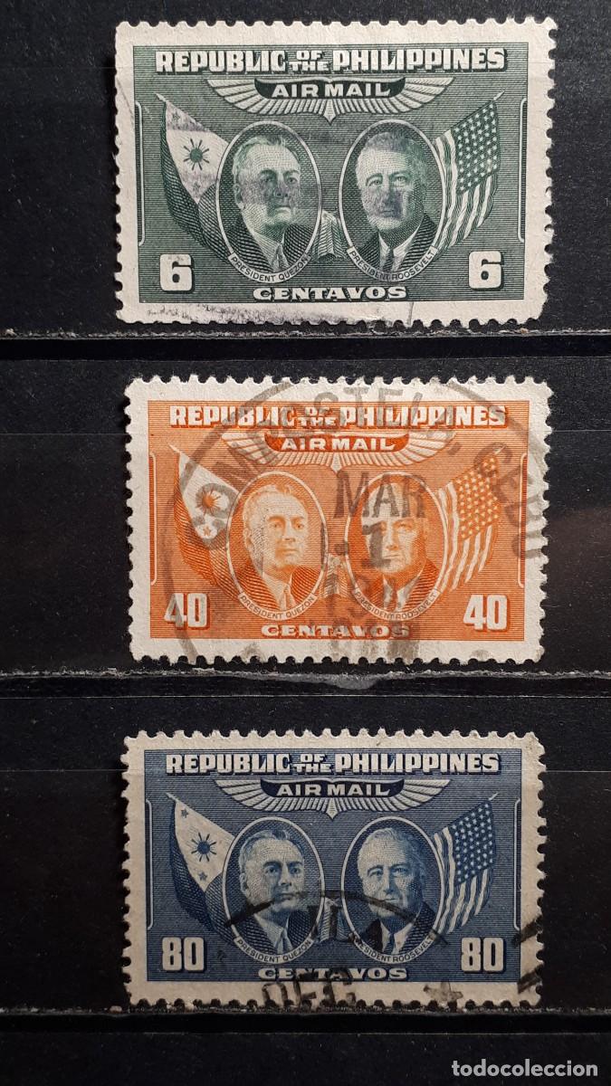 Sellos: FILIPINAS. A&Ntilde;O 1948. &deg;. YVERT A&eacute;reo 39/41