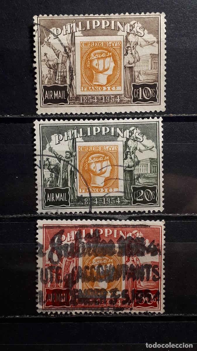 Sellos: FILIPINAS. A&Ntilde;O 1954. &deg;. YVERT A&eacute;reo 47/9