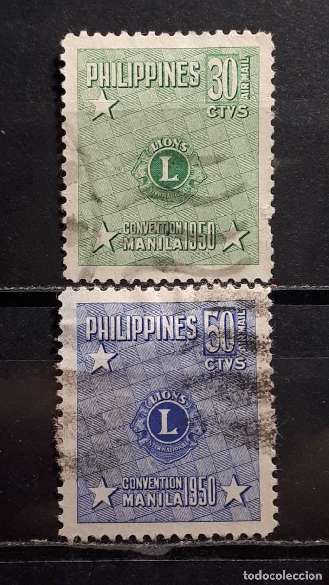 Sellos: FILIPINAS. A&Ntilde;O 1950. &deg;. YVERT A&eacute;reo 44/5
