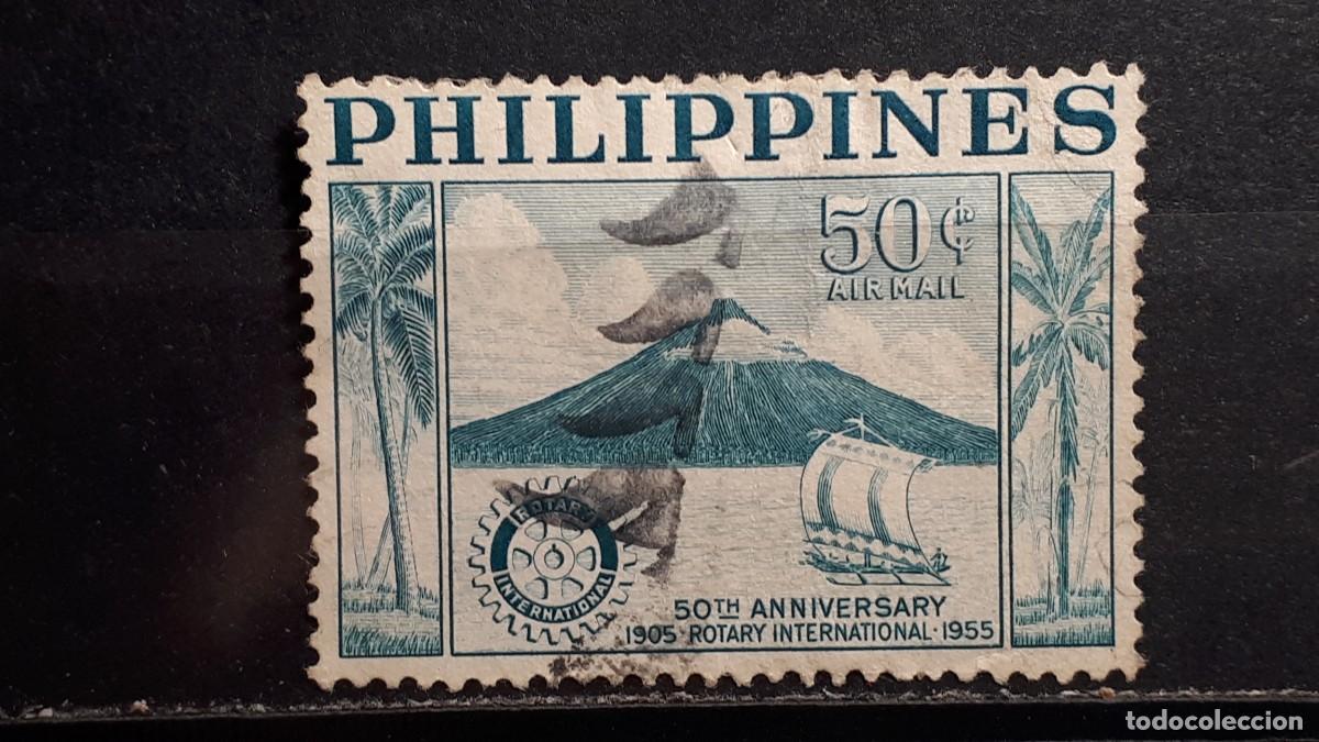 Sellos: FILIPINAS. A&Ntilde;O 1955. &deg;. YVERT A&eacute;reo 50