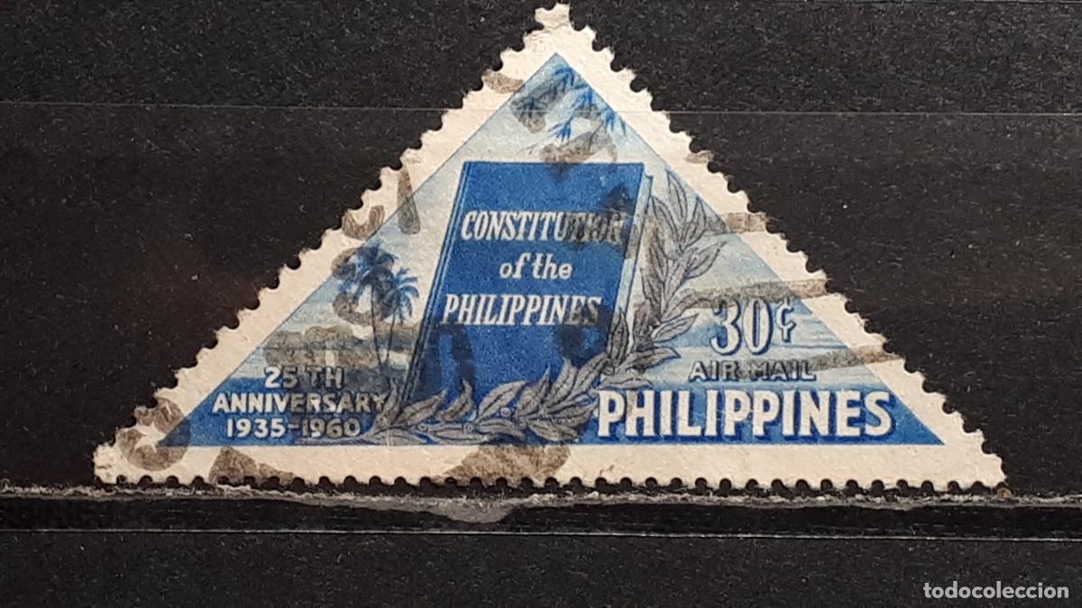 Sellos: FILIPINAS. A&Ntilde;O 1960. &deg;. YVERT A&eacute;reo 58