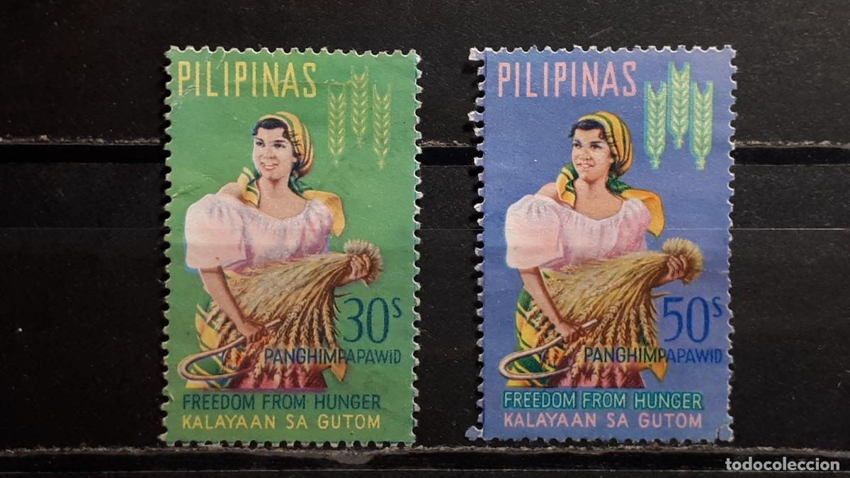 Sellos: FILIPINAS. A&Ntilde;O 1963. &deg;. YVERT A&eacute;reo 64/5