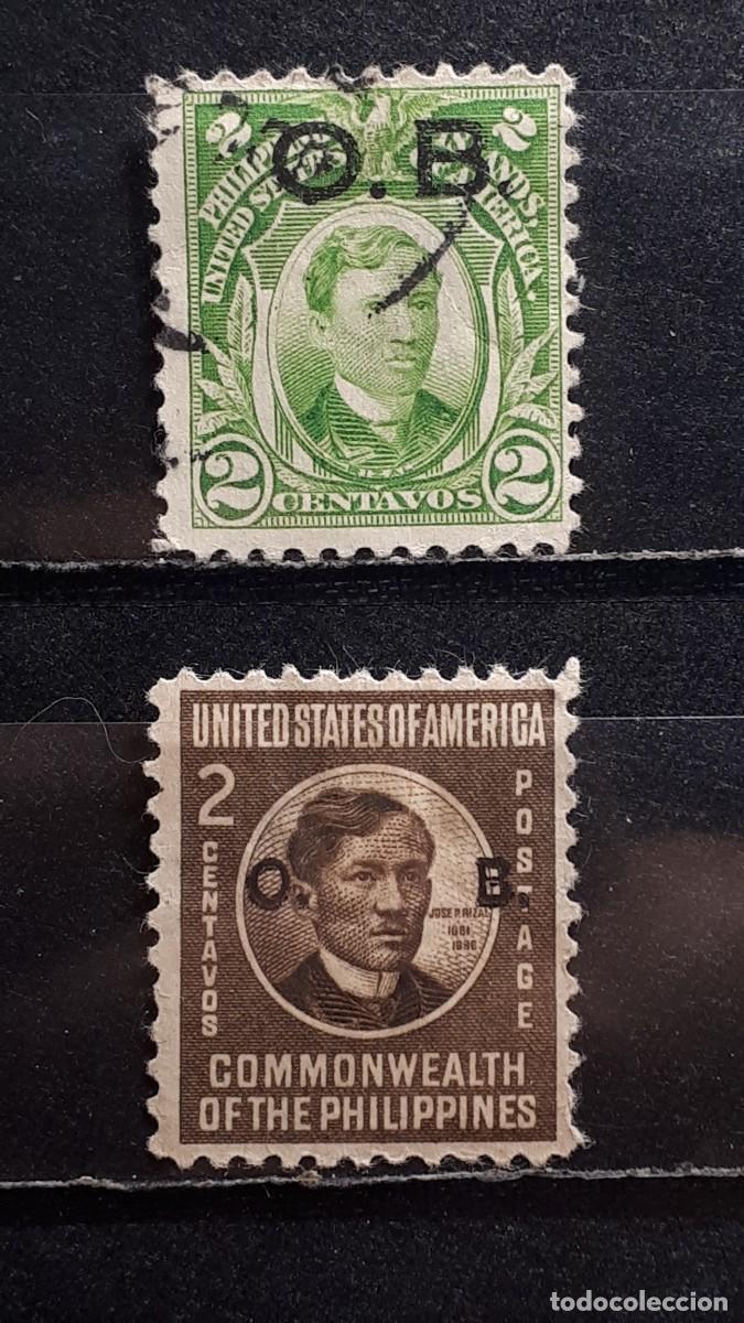Sellos: FILIPINAS. A&Ntilde;O 1906-7 y 1941.&deg;. YVERT Servicios 27 y 76