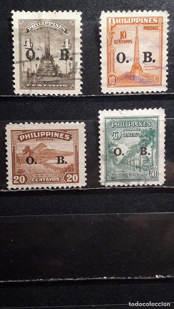 Sellos: FILIPINAS. A&Ntilde;O 1947-9.&deg;. YVERT Servicios 77/8, 80/1