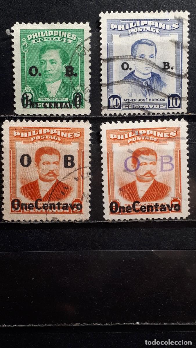 Sellos: FILIPINAS. A&Ntilde;O 1950-5.&deg;. YVERT Servicios 82, 84, 86
