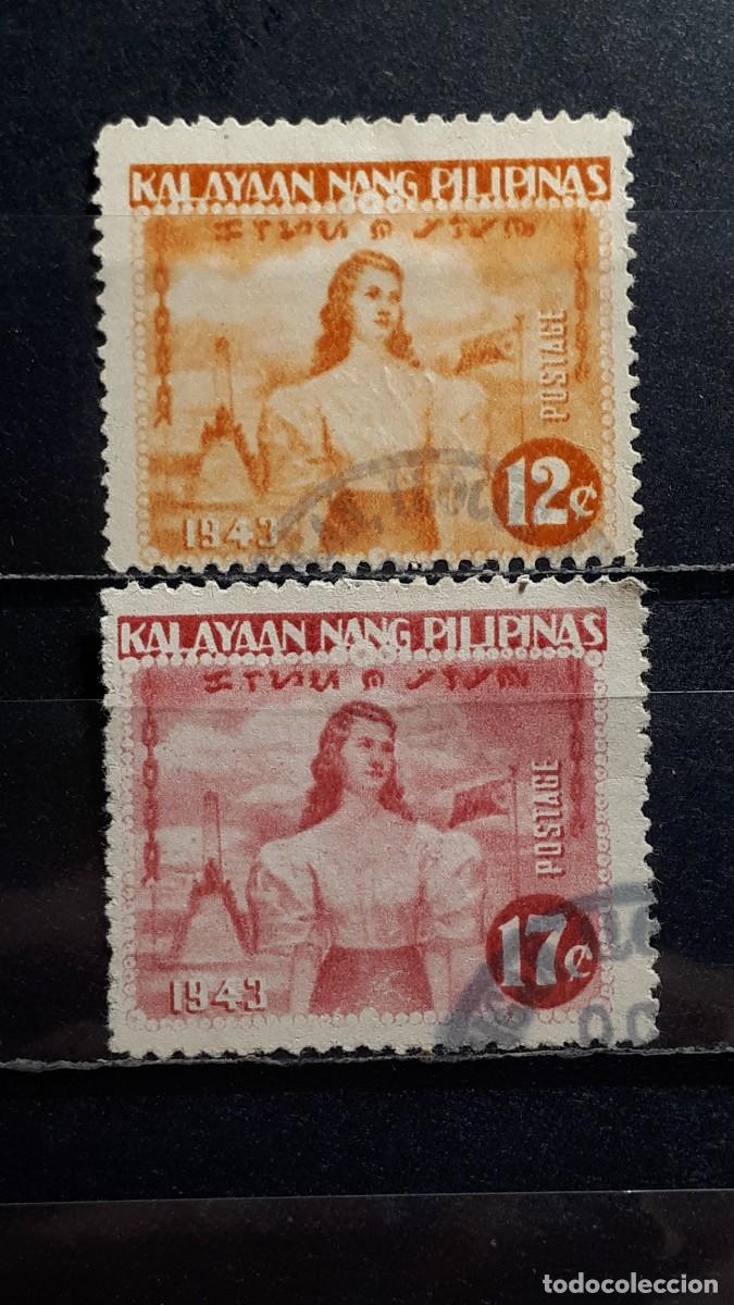 Sellos: FILIPINAS, OCUP. JAPONESA. A&Ntilde;O 1943. &deg;. YVERT 36/7