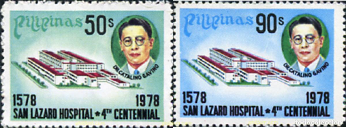 Sellos: 313222 MNH FILIPINAS 1978 4 CENTENARIO DEL HOPITAL SAN LAZARO