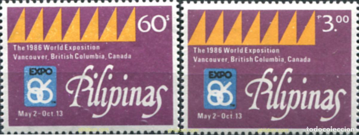 Sellos: 313368 MNH FILIPINAS 1986 EXPOSICION MUNDIAL - VANCUVER-86