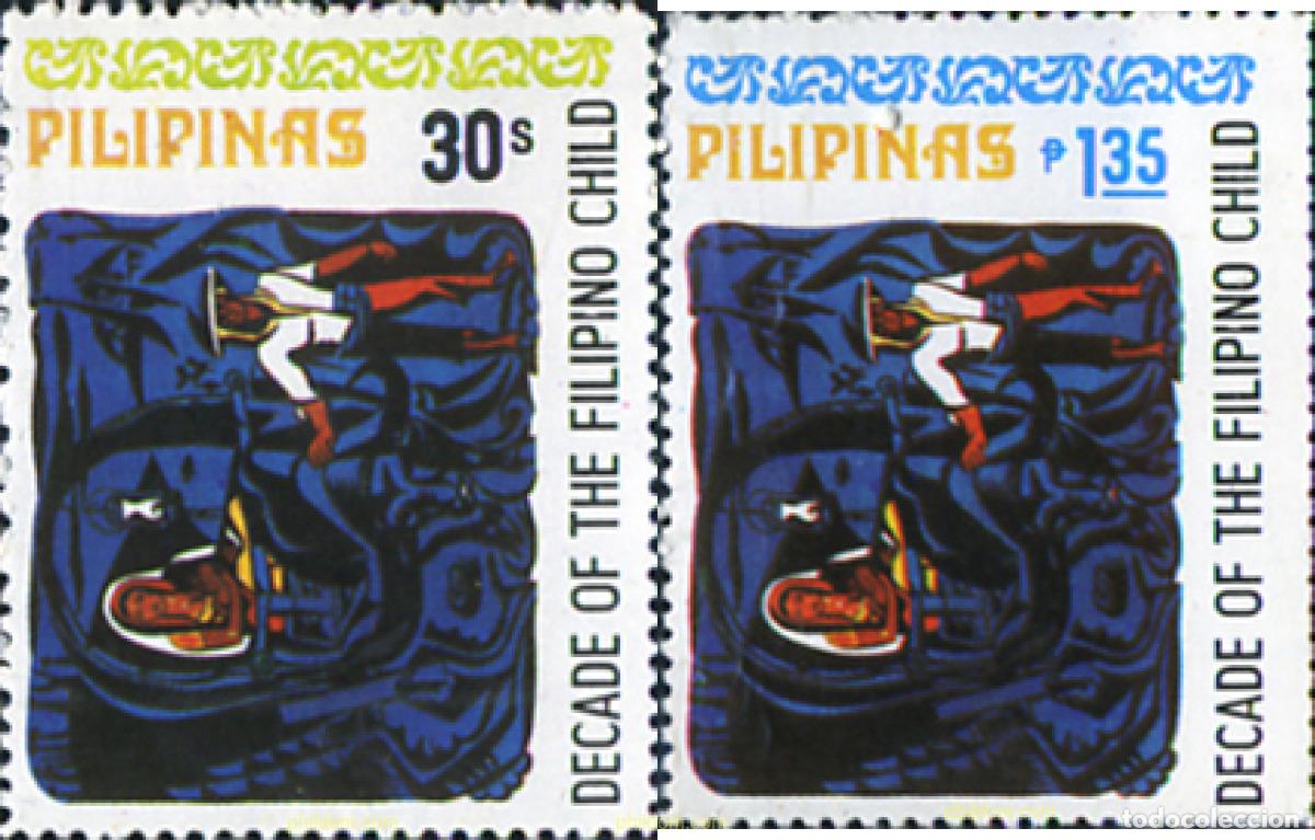 Sellos: 313234 MNH FILIPINAS 1978 A&Ntilde;O DEl NI&Ntilde;O