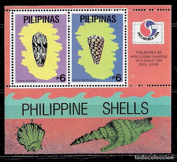 Sellos: FILIPINAS 1994, HOJA BLOQUE Ivert 80 - PHILAKOREA 94. MNH.