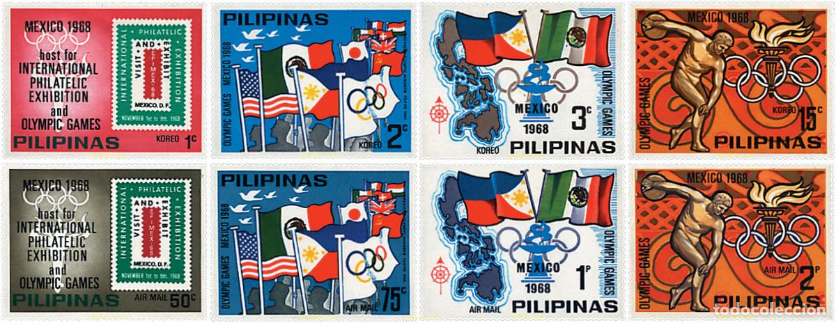 Sellos: 80124 MNH FILIPINAS 1968 19 JUEGOS OLIMPICOS VERANO MEXICO 1968
