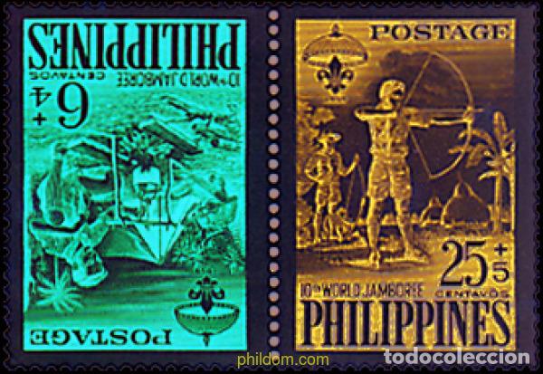 Sellos: 801 MNH FILIPINAS 1959 10 JAMBOREE MUNDIAL EN MANILA