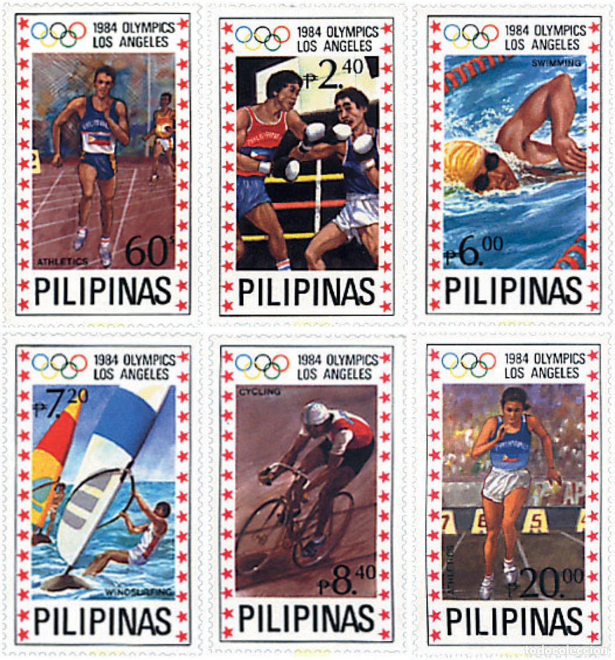 Sellos: 313340 MNH FILIPINAS 1984 23 JUEGOS OLIMPICOS VERANO LOS ANGELES 1984