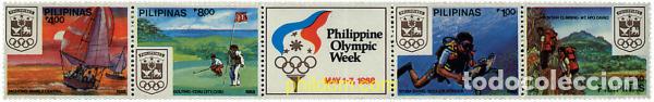 Sellos: 6654 MNH FILIPINAS 1988 SEMANA OLIMPICA