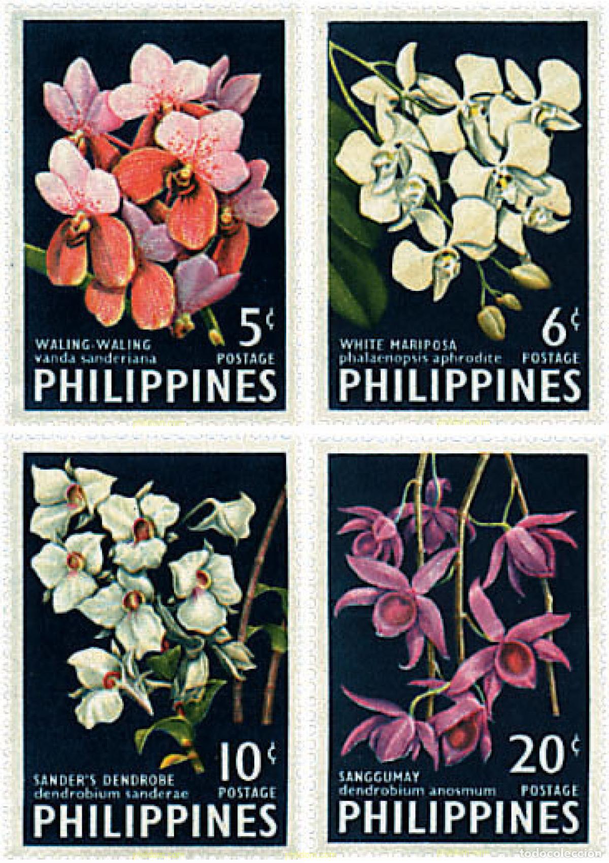 Sellos: 89025 HINGED FILIPINAS 1962 ORQUIDEAS