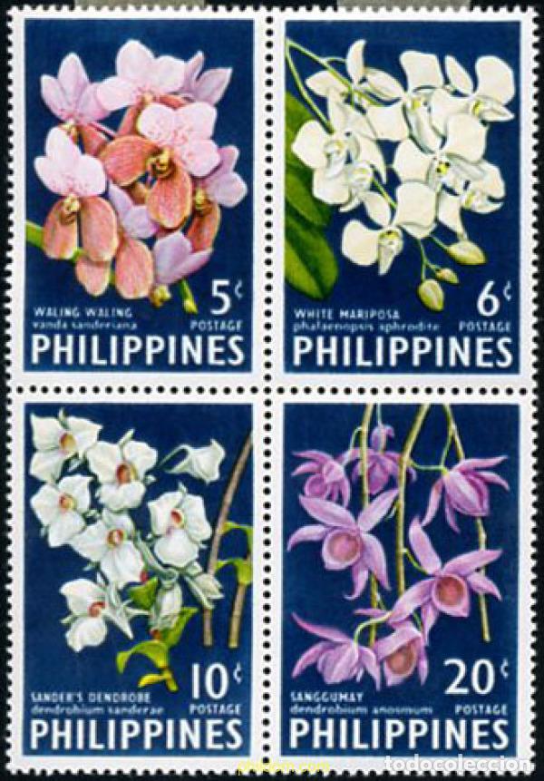 Sellos: 210065 HINGED FILIPINAS 1962 ORQUIDEAS