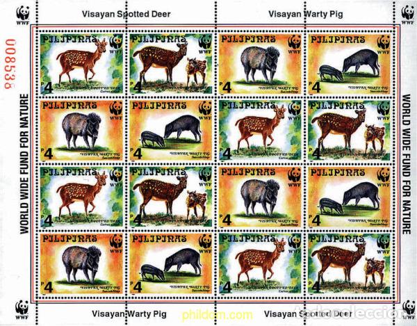 Sellos: 12673 MNH FILIPINAS 1997 CIERVO MANCHADO DE FILIPINAS, CERDO VERRUGOSO DE BISAYAS