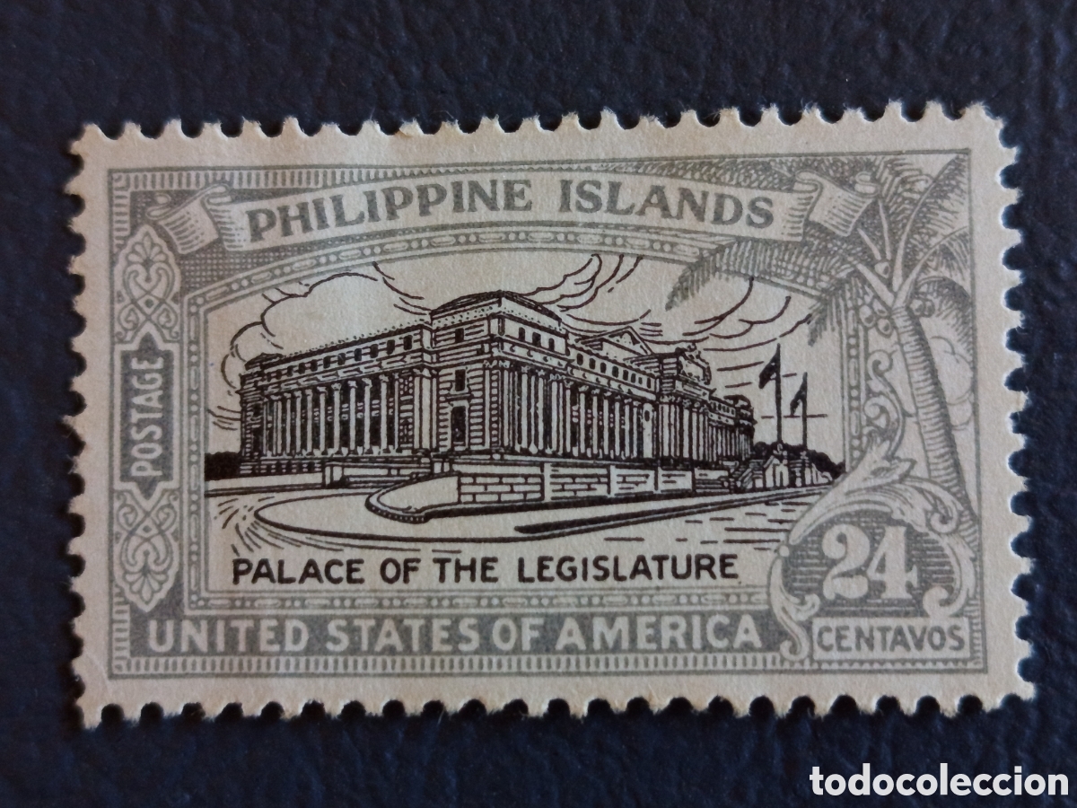 Briefmarken: Filipinas 1926 24 Ctvos Palacio Legislatura Scott 319 Michel 256 MH