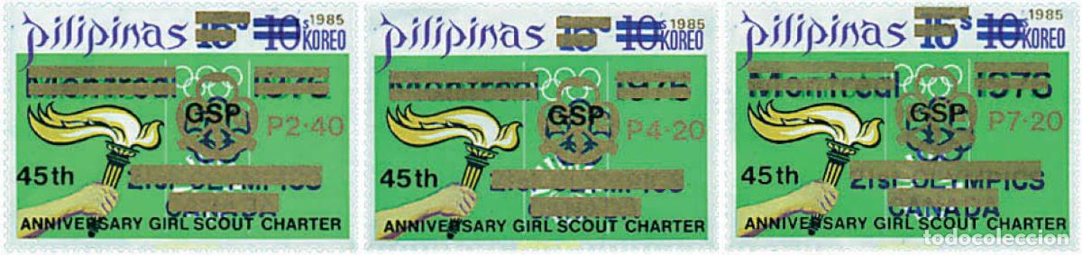Timbres: 38358 MNH FILIPINAS 1985 45 ANIVERSARIO DEL ESCULTISMO FEMENINO